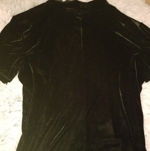90s Vintage Black Velvet Turtleneck